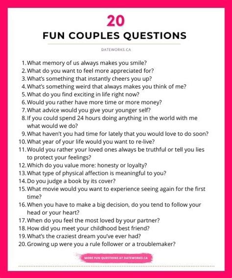 20 questions game for couples.